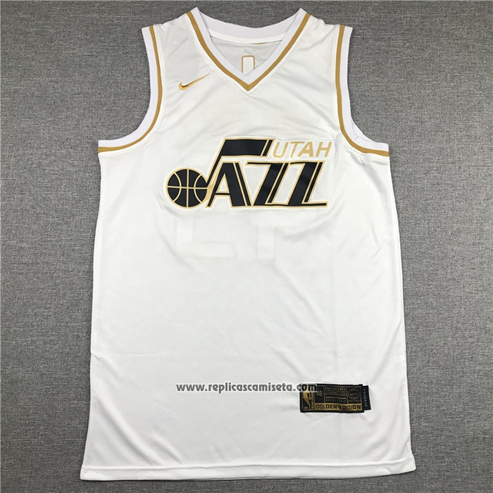 Camiseta Golden Edition Utah Jazz Donovan Mitchell #45 2019-20 Blanco